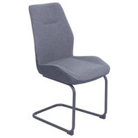 STOLIČKA S PRUŽNÝM PODNOŽÍM, tkaná textília, sivá, čierna - čierna/sivá, Design, kov/textil (48/94/61,5cm) - Carryhome