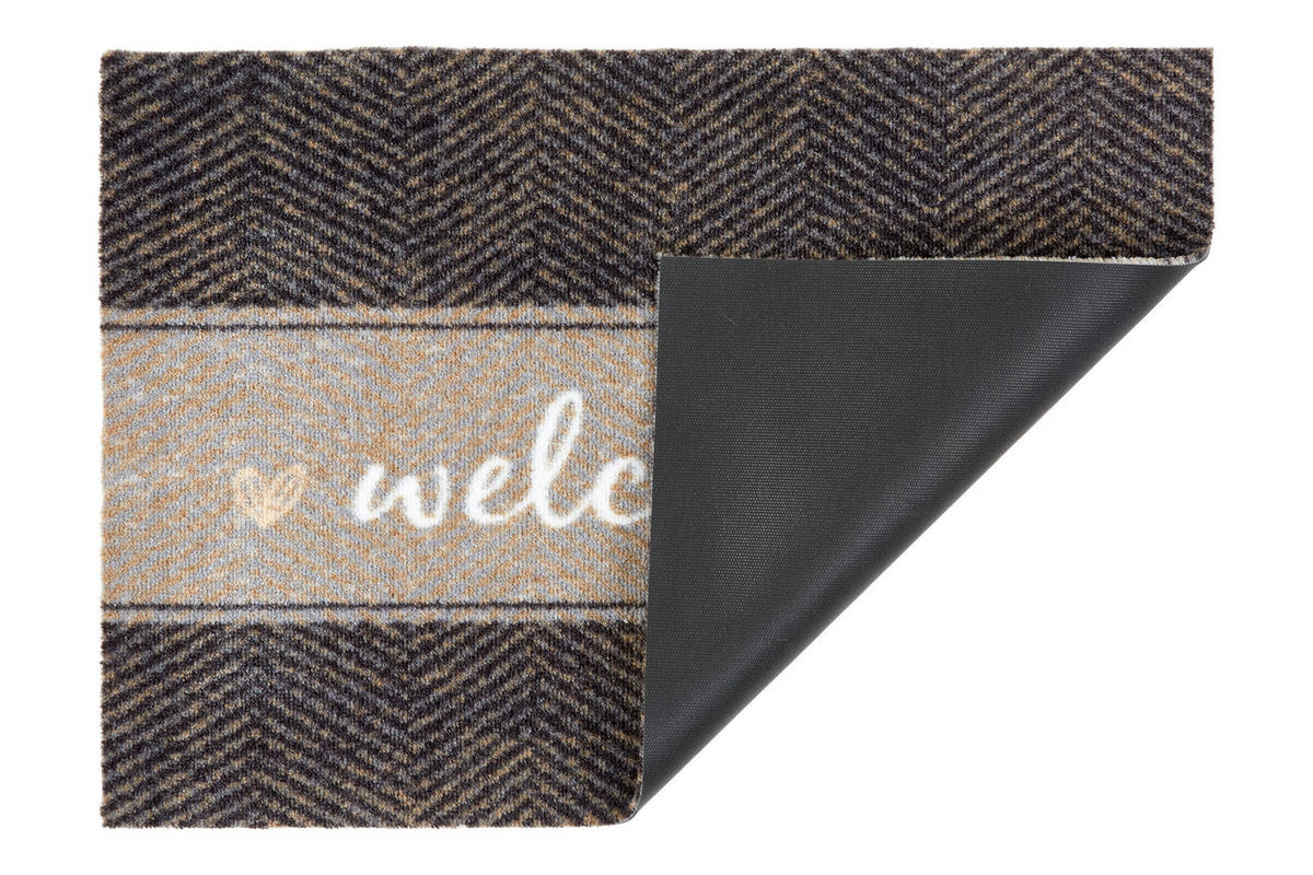 FUßMATTE  50/70 cm  Braun, Weiß, Beige  - Beige/Braun, Design, Textil (50/70cm) - Esposa