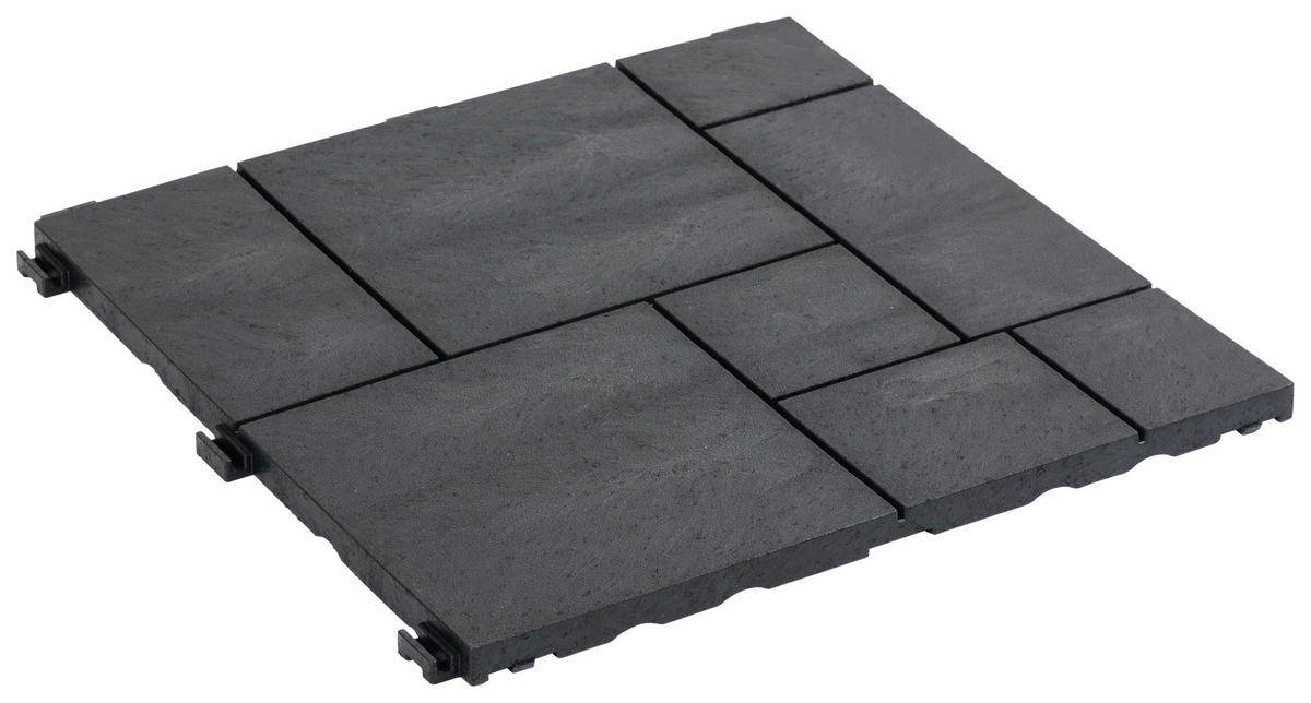 TERRASSENFLIESE GRAPHITE 30X30CM 6-ER SET  - Graphitfarben, MODERN, Kunststoff (31,8/31,8/8,3cm)