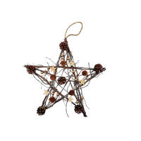 DEKOSTERN  - Champagner, LIFESTYLE, Naturmaterialien/Holz (45cm) - X-Mas