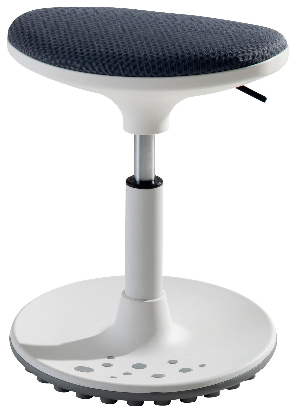 BÜROHOCKER 38/48/27,5 cm  - Weiß/Grau, Design, Kunststoff/Textil (38/48/27,5cm) - Paidi