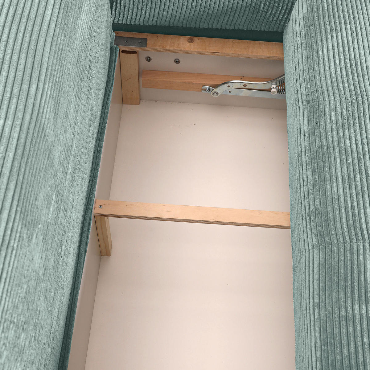 ECKSOFA  in Cord Mintgrün  - Eichefarben/Mintgrün, KONVENTIONELL, Holz/Textil (276/177cm) - Carryhome
