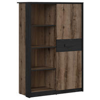 HIGHBOARD  in 100/145/41 cm  - Eichefarben/Schwarz, Design, Holzwerkstoff (100/145/41cm)