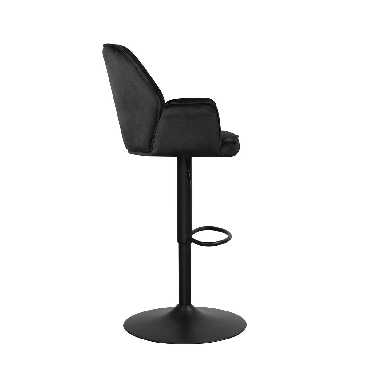 SADA BAROVÝCH STOLIČIEK 2 kus - čierna, Modern, kov/textil (54/100/58cm) - MID.YOU