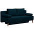 SCHLAFSOFA in Textil Petrol - Petrol/Naturfarben, Design, Holz/Textil (192/92/90cm) - Novel SCHLAFSOFA in Textil Petrol - Petrol/Naturfarben, Design, Holz/Textil (192/92/90cm) - Novel