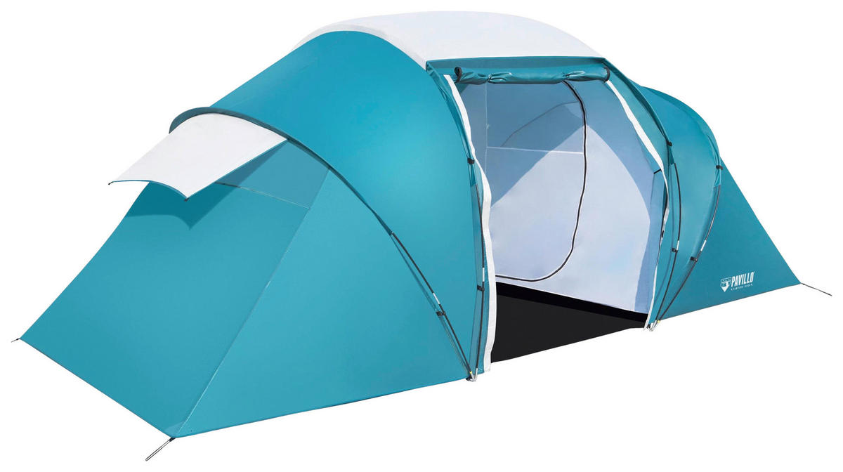 ZELT PAVILLO 68093 - Weiß/Hellblau, KONVENTIONELL, Glas/Kunststoff (460/230/185cm) - Bestway