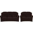 SITZGARNITUR in Textil Braun - Schwarz/Braun, KONVENTIONELL, Kunststoff/Textil (204/98/89cm) - Beldomo Comfort SITZGARNITUR in Textil Braun - Schwarz/Braun, KONVENTIONELL, Kunststoff/Textil (204/98/89cm) - Beldomo Comfort