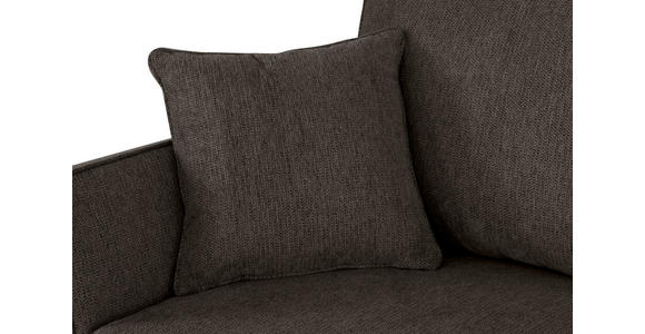 ECKSOFA in Flachgewebe Graubraun  - Eichefarben/Graubraun, KONVENTIONELL, Holz/Textil (265/159cm) - Carryhome