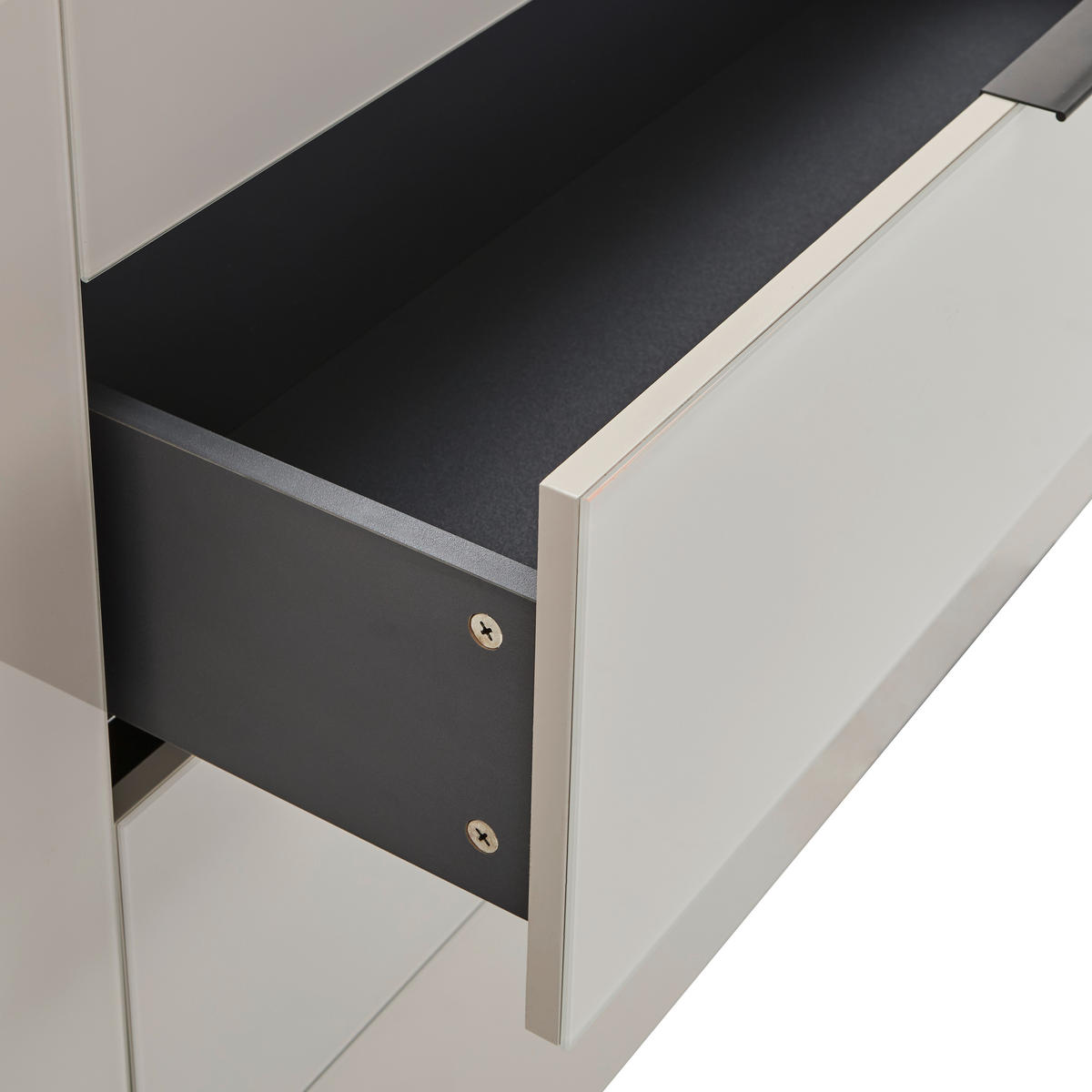 SIDEBOARD  225/99,7/42 cm 4 Schublade(n)  - Kaschmir/Schwarz, Design, Glas/Holzwerkstoff (225/99,7/42cm) - Novel