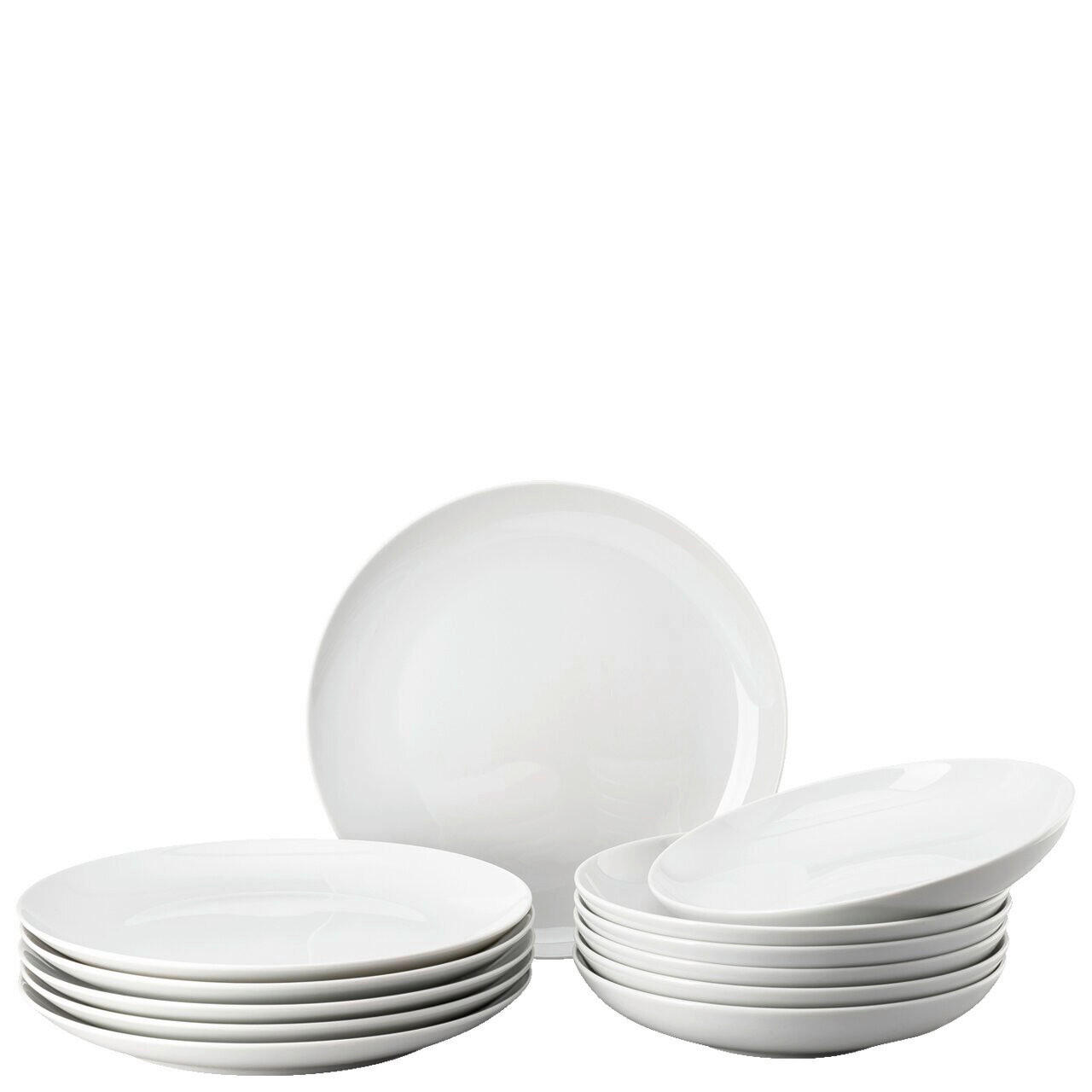 TAFELSERVICE Weiß Cucina - Bianca 12-teilig 6 Personen  - Weiß, Basics, Keramik (29,3/20,4/32cm) - Rosenthal