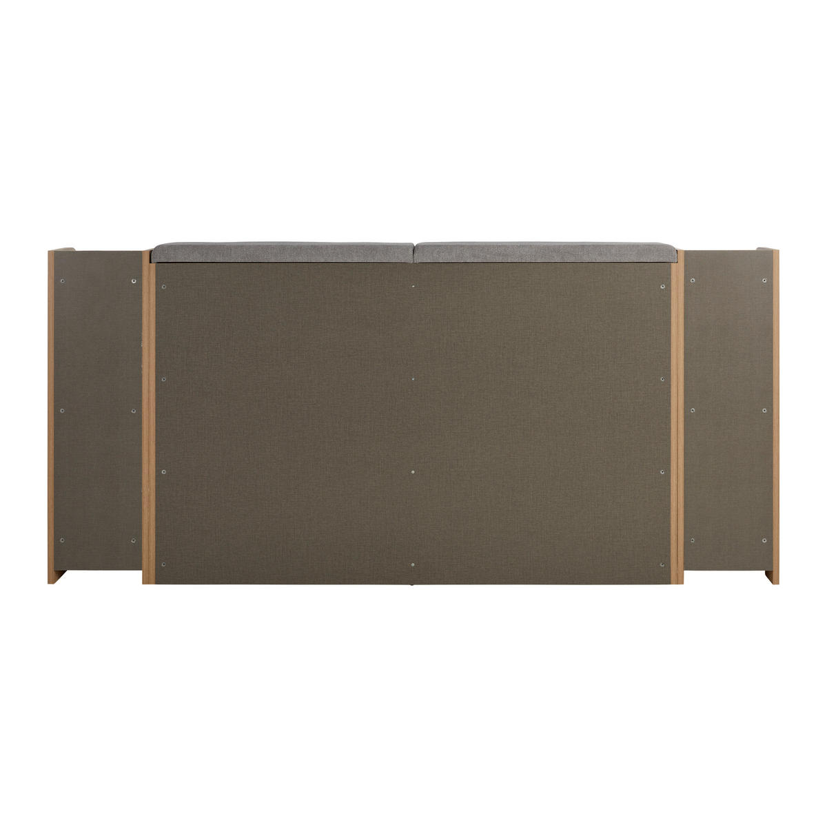 BOXSPRINGBETT 180/200 cm  in Eichefarben, Hellgrau  - Eichefarben/Hellgrau, Lifestyle, Holzwerkstoff/Kunststoff (180/200cm) - MID.YOU