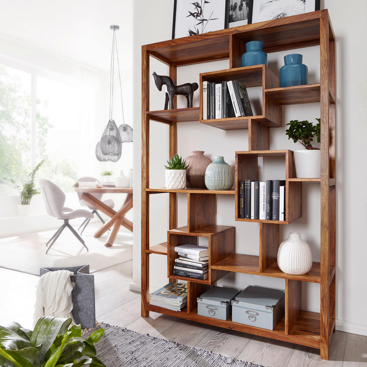 RAUMTEILER - Sheeshamfarben, Design, Holz (115/180/40cm) - MID.YOU