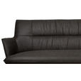 SITZBANK 203,5/88,5/62,5 cm Mikrofaser Edelstahlfarben, Dunkelgrau  - Edelstahlfarben/Dunkelgrau, Design, Textil/Metall (203,5/88,5/62,5cm) - Novel
