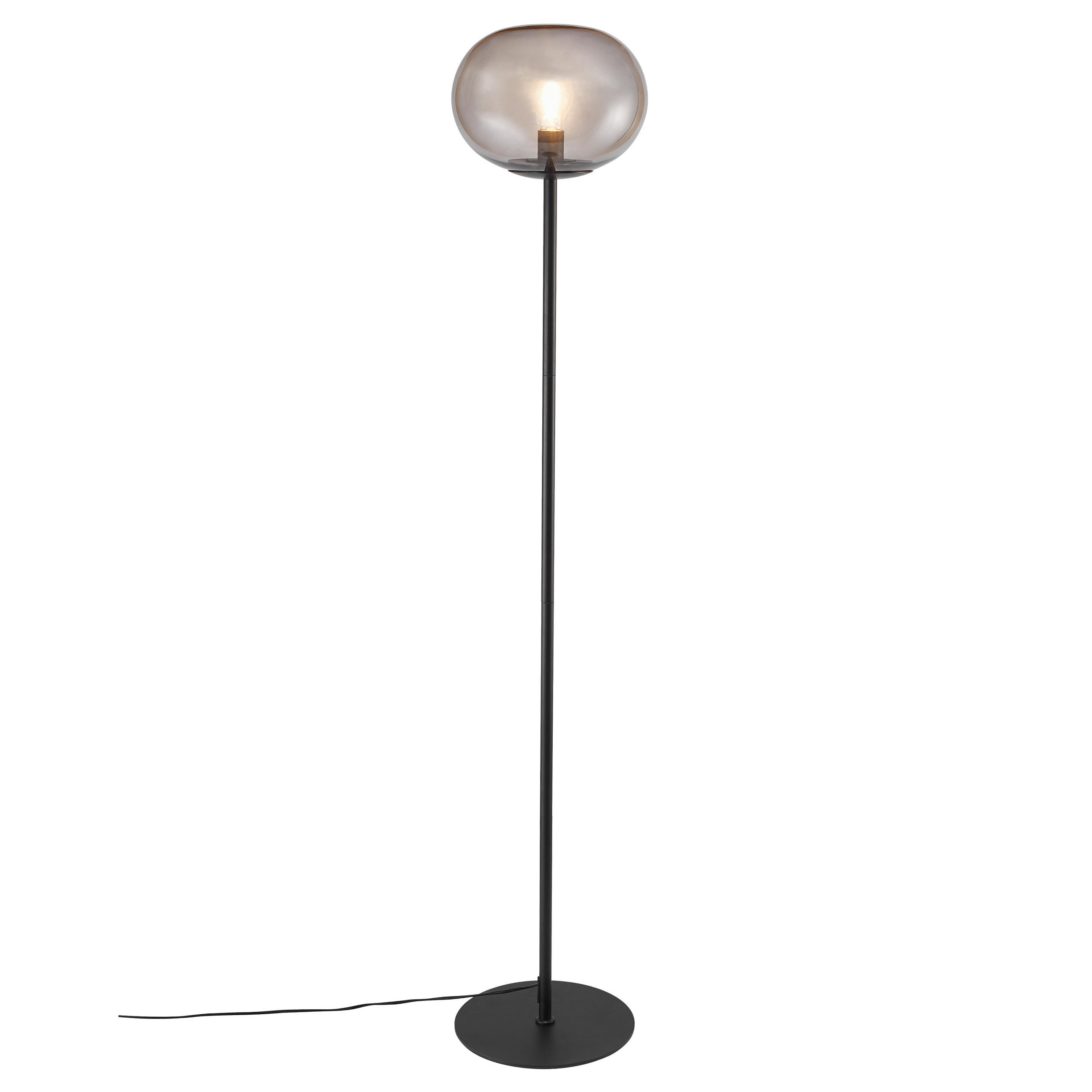STEHLEUCHTE 28/150 cm    - Schwarz, Basics, Glas/Metall (28/150cm) - Nordlux