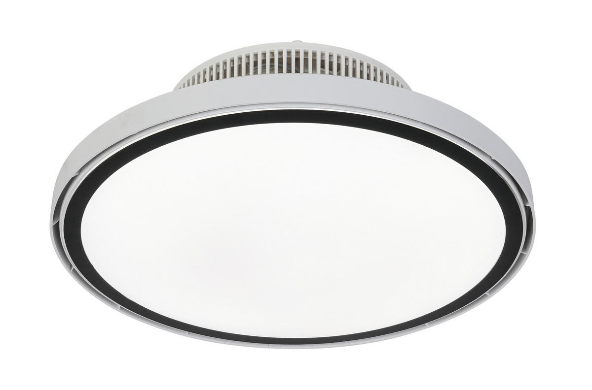 DECKENVENTILATOR - Schwarz/Weiß, Trend, Kunststoff/Metall (46/19,5cm) - Mican