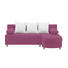 Ecksofa Lila, Weiß Webstoff - Lila/Alufarben, Design, Kunststoff/Textil (195/153cm) - Carryhome Ecksofa Lila, Weiß Webstoff - Lila/Alufarben, Design, Kunststoff/Textil (195/153cm) - Carryhome