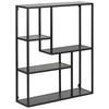 VÄGGHYLLPLAN 75,0/91,0/20,0 cm  - svart, Modern, metall/trämaterial (75,0/91,0/20,0cm) - Best Price