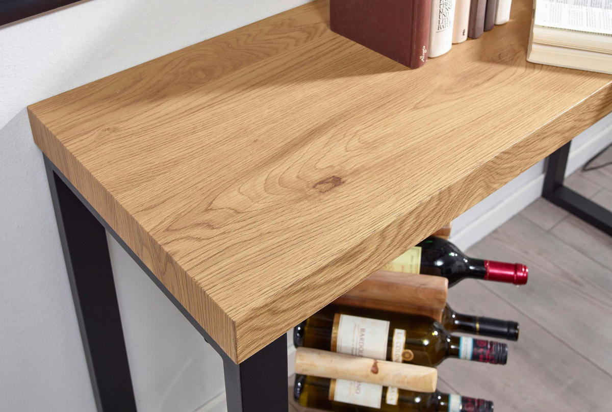 KONSOLENTISCH Braun  - Schwarz/Braun, MODERN, Holzwerkstoff/Metall (120/39/75,5cm) - MID.YOU