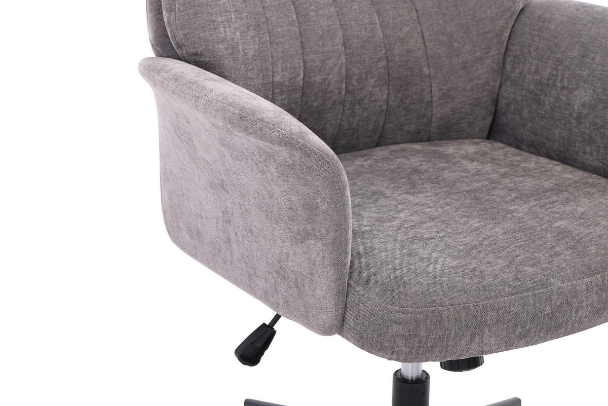 FORGÓSZÉK  zsenília szürke  - fekete/szürke, Modern, műanyag/textil (66/114/122/64cm) - Livetastic