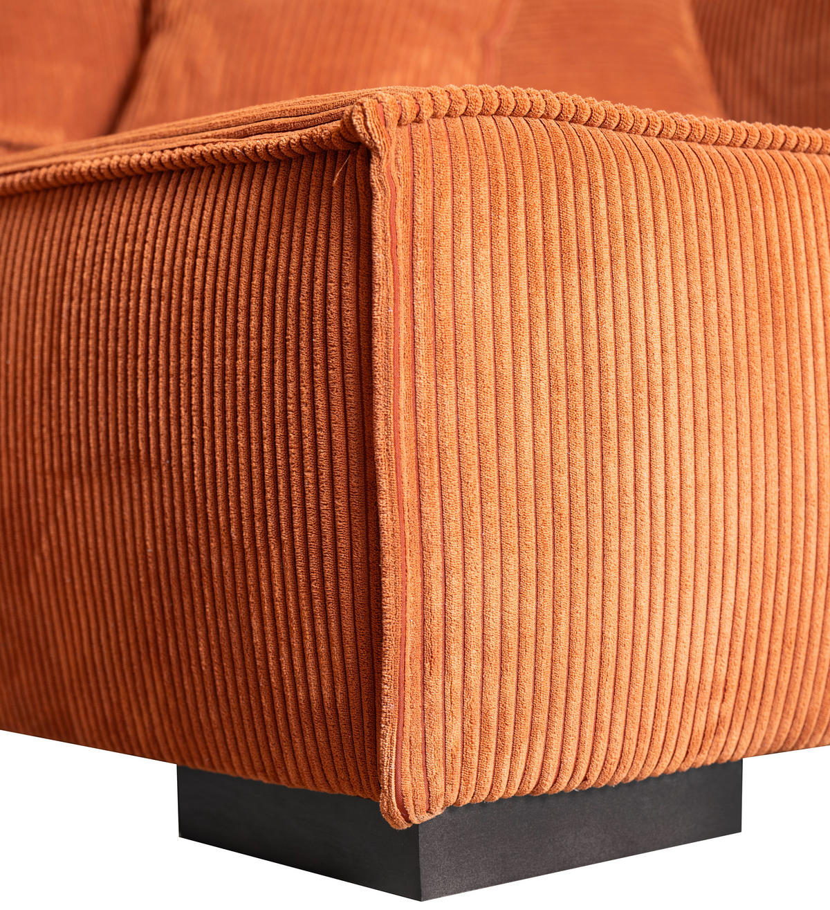 ECKSOFA in Cord Terracotta  - Terracotta/Braun, KONVENTIONELL, Holz/Textil (230/190cm) - Carryhome