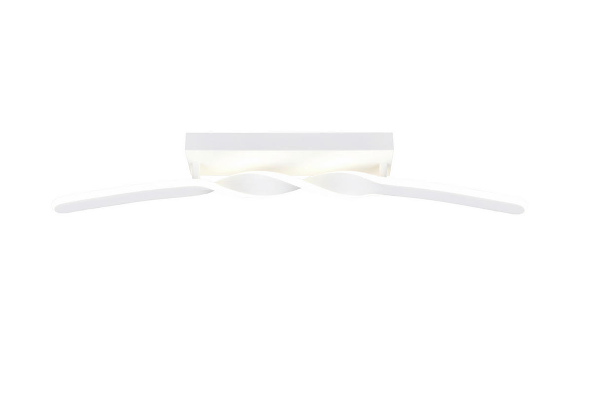 LED MENNYEZETI LÁMPA - fehér, Basics, műanyag/fém (79/12.5/9cm)