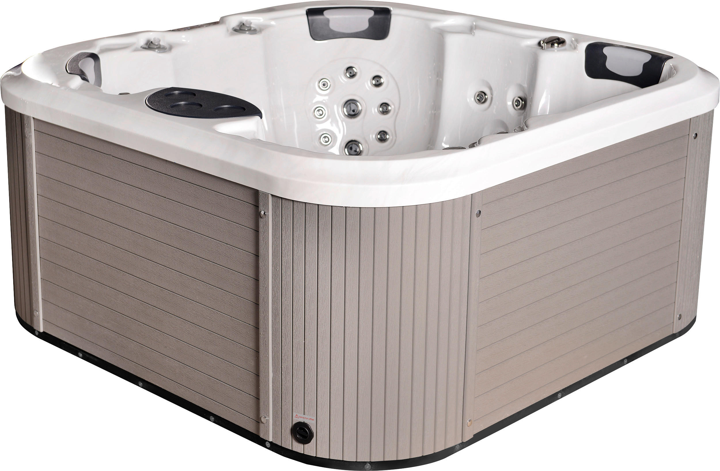 WHIRLPOOL EC1500 FLORENZ 200/200/91 cm  - Weiß/Grau, MODERN, Kunststoff (200/200/91cm)