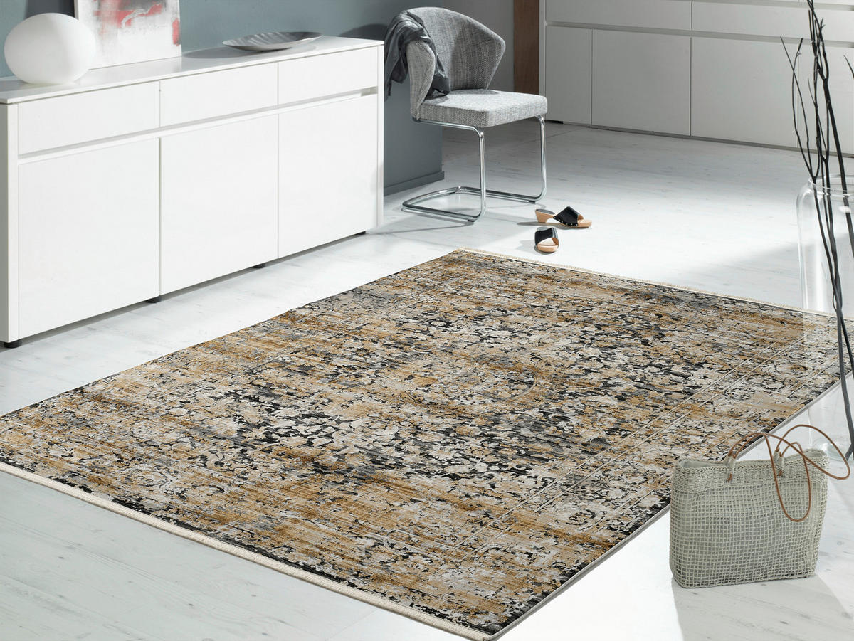 WEBTEPPICH 200/290 cm Le Mans Grau, Goldfarben  - Goldfarben/Grau, Design, Textil (200/290cm) - Dieter Knoll
