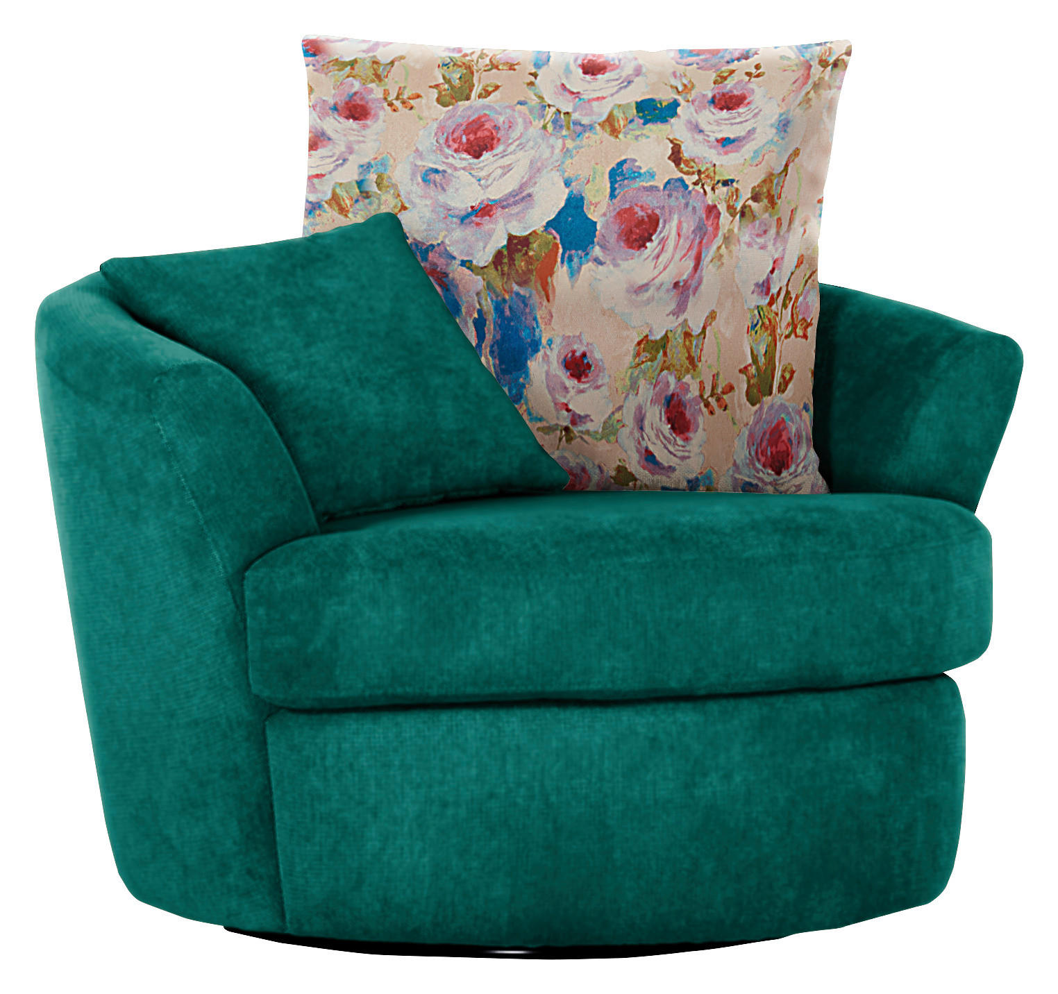 SESSEL in Samt Grün  - Grün, KONVENTIONELL, Textil (100/63/95cm)