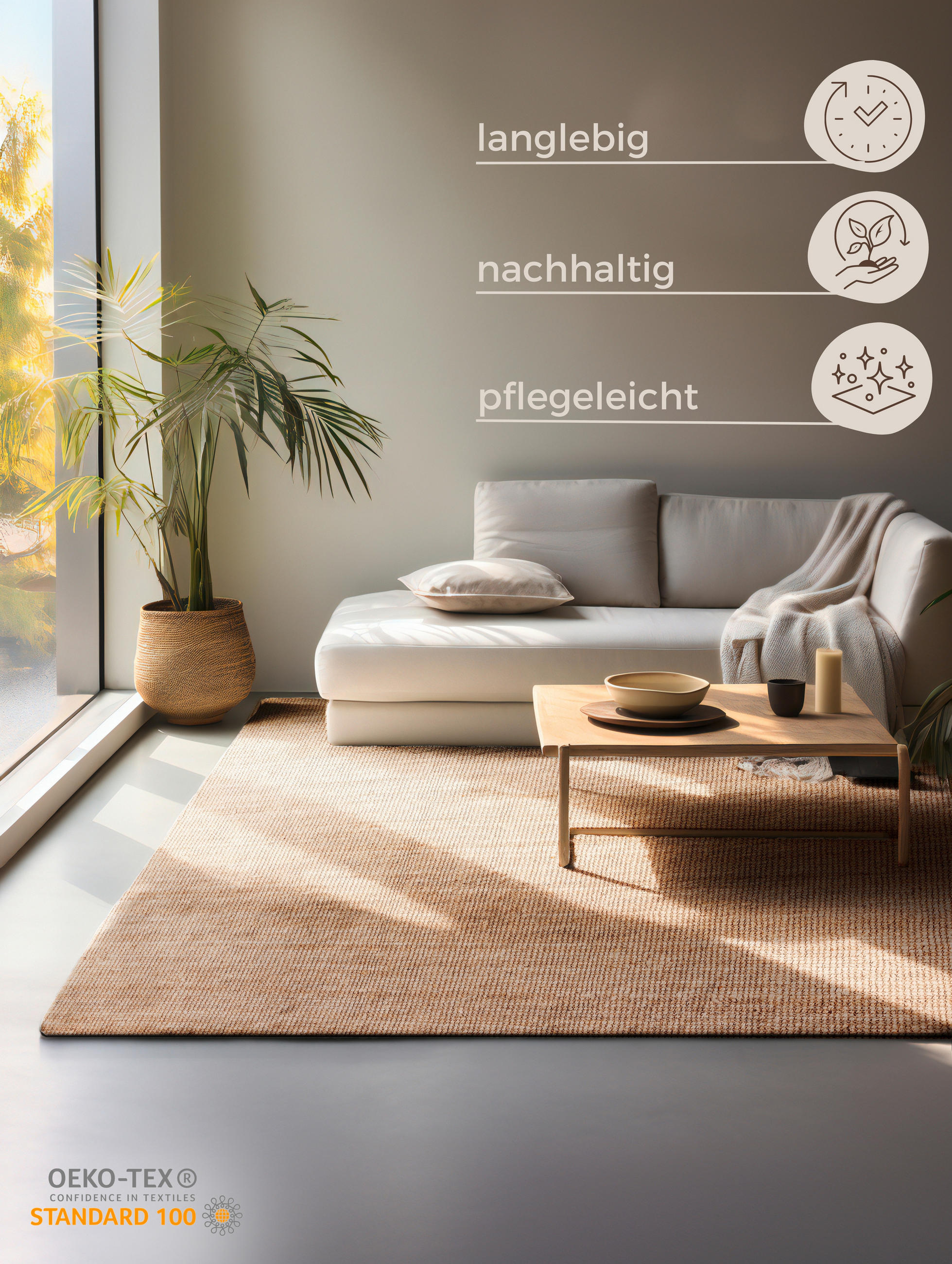 FLACHWEBETEPPICH 120/170 cm Bouclé Goldfarben  - Goldfarben, Basics, Textil (120/170cm)