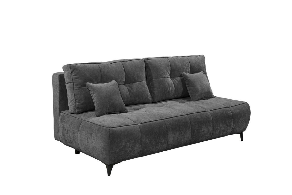 SCHLAFSOFA ELISA Webstoff Anthrazit  inkl. Bettkasten  - Anthrazit/Schwarz, MODERN, Kunststoff/Textil (215/96/106cm) - MID.YOU