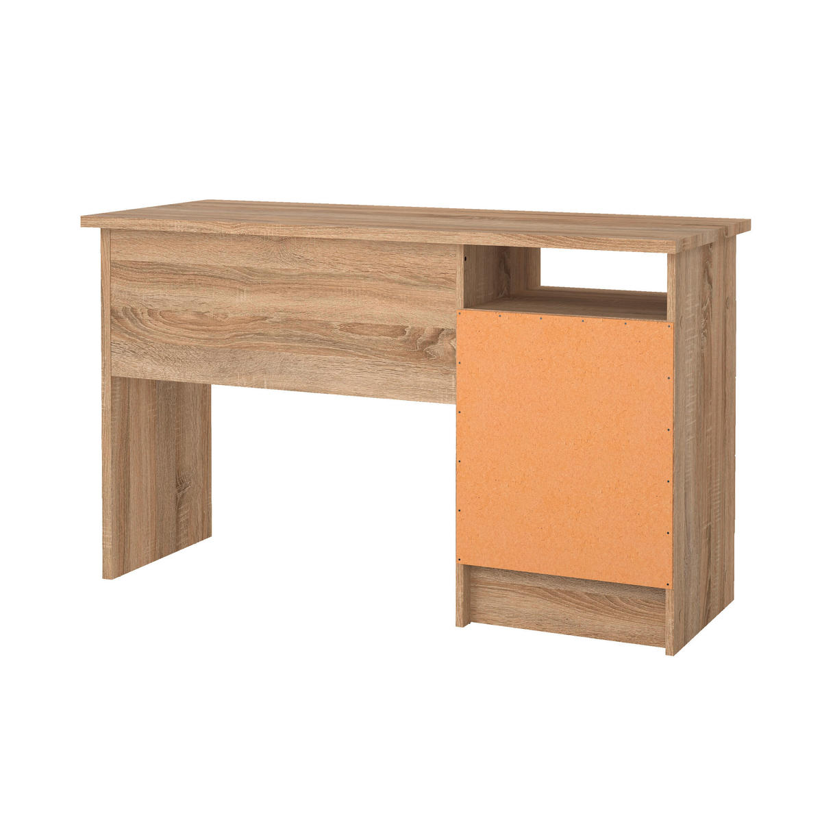 SCHREIBTISCH 120,1/48,1/72,6 cm  in Eichefarben  - Eichefarben/Silberfarben, MODERN, Holzwerkstoff/Kunststoff (120,1/48,1/72,6cm) - MID.YOU