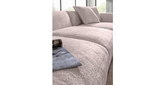 ECKSOFA  in Chenille Rosa  323/178 cm  - Schwarz/Rosa, MODERN, Kunststoff/Textil (323/178cm) - Carryhome