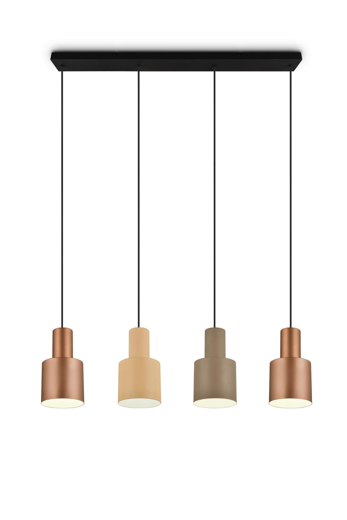 HÄNGELEUCHTE 87/12/150 cm    - Taupe/Beige, Design, Metall (87/12/150cm) - Trio Leuchten