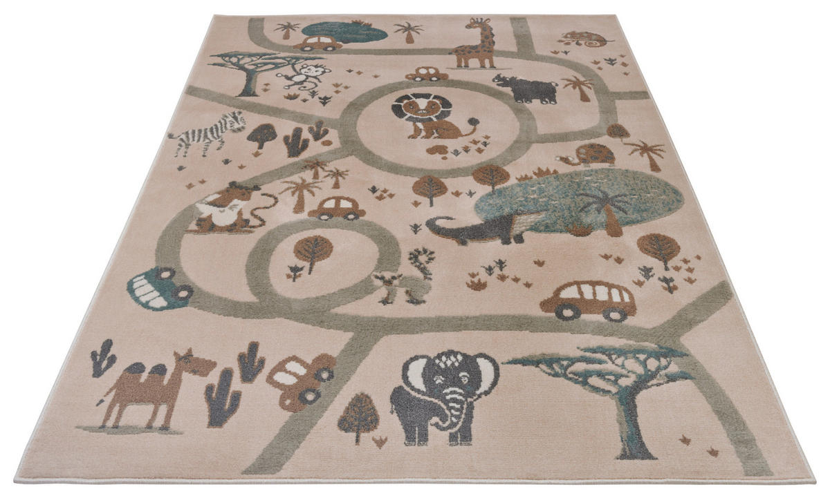 KINDERTEPPICH 160/235 cm Adventures  - Beige/Multicolor, Design, Kunststoff/Textil (160/235cm)