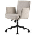 DREHSTUHL Webstoff Creme, Schwarz  - Creme/Schwarz, Design, Kunststoff/Textil (63/88/95,5/65,5cm) - Venda