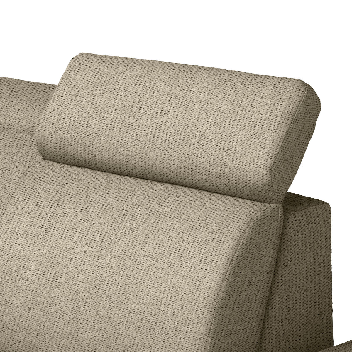 ECKSOFA Struktur Beige  - Beige/Schwarz, Design, Textil/Metall (270/292cm) - Stylife