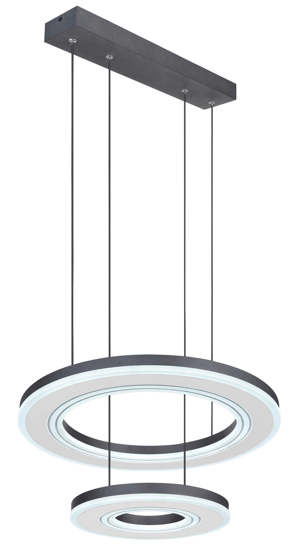 ZÁVESNÉ LED SVIETIDLO, 50/120 cm  - čierna/biela, Design, kov/plast (50/120cm)