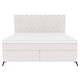 BOXSPRINGBETT 160/200 cm  in Greige  - Greige/Schwarz, KONVENTIONELL, Textil/Metall (160/200cm) - Carryhome