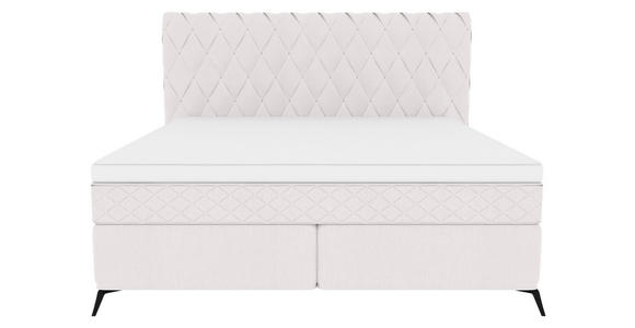 BOXSPRINGBETT 160/200 cm in Greige - Greige/Schwarz, KONVENTIONELL, Textil/Metall (160/200cm) - Carryhome