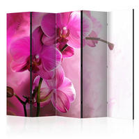 SKÄRMVÄGG  i trä, textil  pink  - pink, Basics, trä/textil (225/172/3cm) - artgeist
