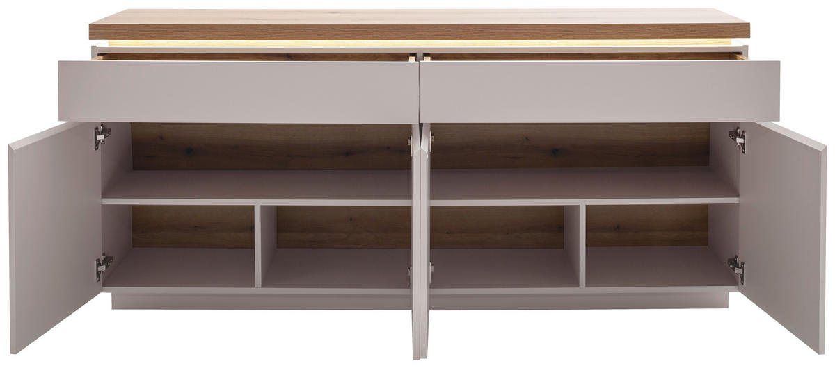 SIDEBOARD  180/81/40 cm 2 Schublade(n)  - Kaschmir/Eichefarben, Design, Holzwerkstoff (180/81/40cm) - Livetastic