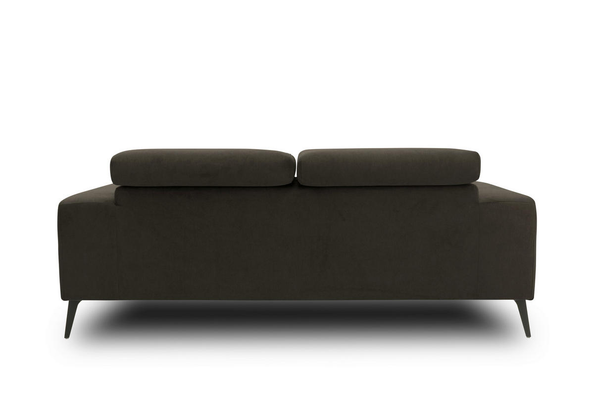2-SITZER-SOFA TRENTO Mikrofaser  - Dunkelgrau/Schwarz, MODERN, Textil/Metall (208/79/104cm) - MID.YOU