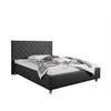 POLSTERBETT 100/200 cm,  in Anthrazit,  - Anthrazit/Alufarben, MODERN, Textil/Metall (100/200cm) - Livetastic