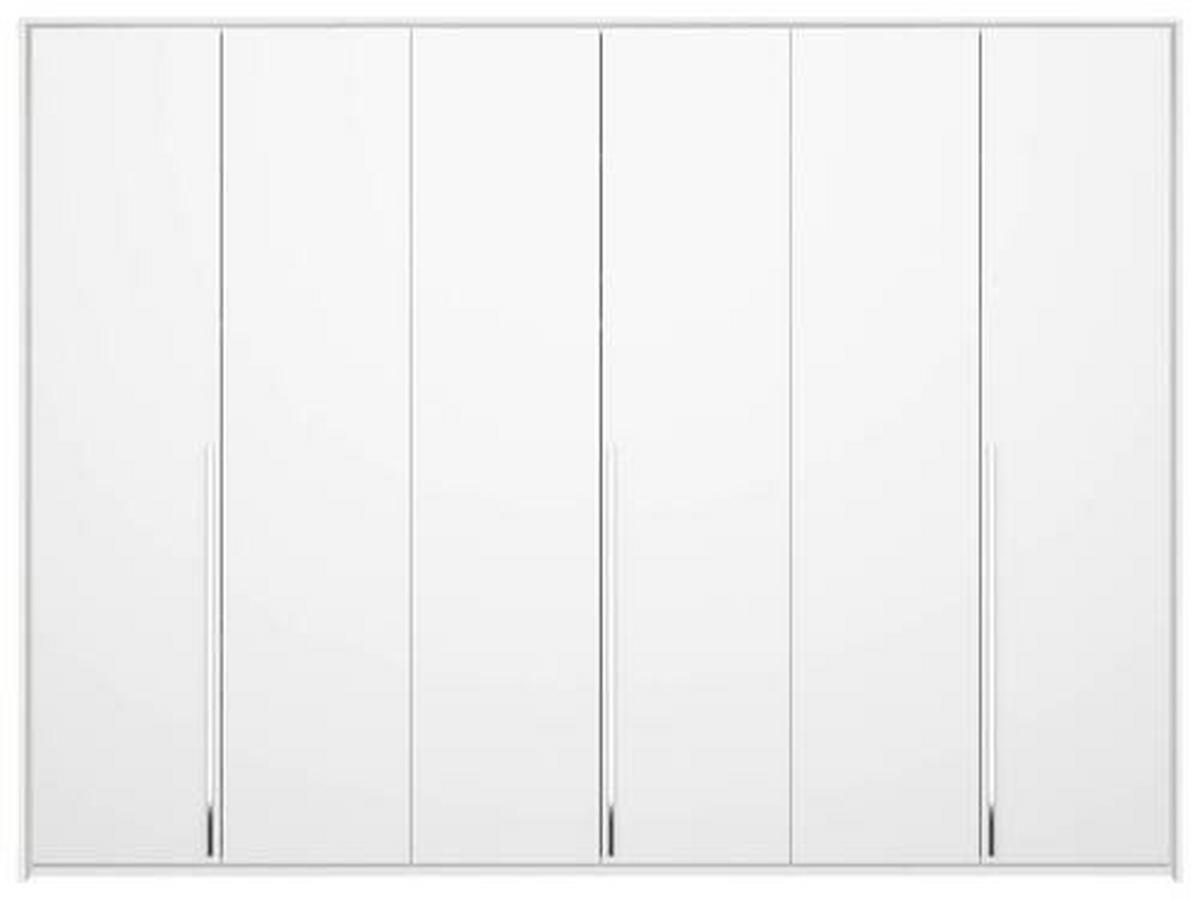 DREHTÜRENSCHRANK 301/223/60 cm 6-türig Weiß  - Chromfarben/Weiß, Design, Holzwerkstoff/Metall (301/223/60cm) - home24