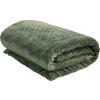 PLÄD 130/170 cm  - mörkgrön, Basics, textil (130/170cm)