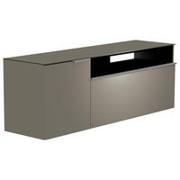 LOWBOARD  in 160/65/45 cm  - Alufarben/Grau, Design, Glas/Holzwerkstoff (160/65/45cm) - Moderano