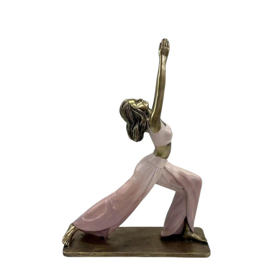 Sculptură - auriu/multicolor, Basics, plastic (26,5/6/19cm)