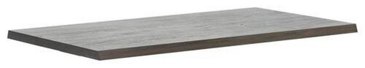 TISCHPLATTE Eiche massiv Grau, Eichefarben  - Eichefarben/Grau, Design, Holz (170/90/6cm) - Waldwelt