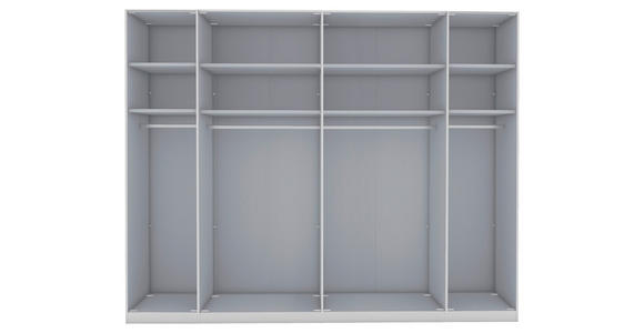 FALTTÜRENSCHRANK 250/216/58 cm 6-türig  - Schieferfarben/Eiche Bianco, KONVENTIONELL, Glas/Holzwerkstoff (250/216/58cm) - Dieter Knoll