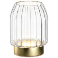 VASE RIPOSO  - Transparent/Goldfarben, Basics, Glas/Kunststoff (9/12,3/9cm) - Leonardo